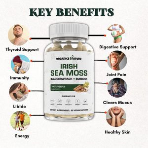 Organic Sea Moss + Bladderwrack Capsules