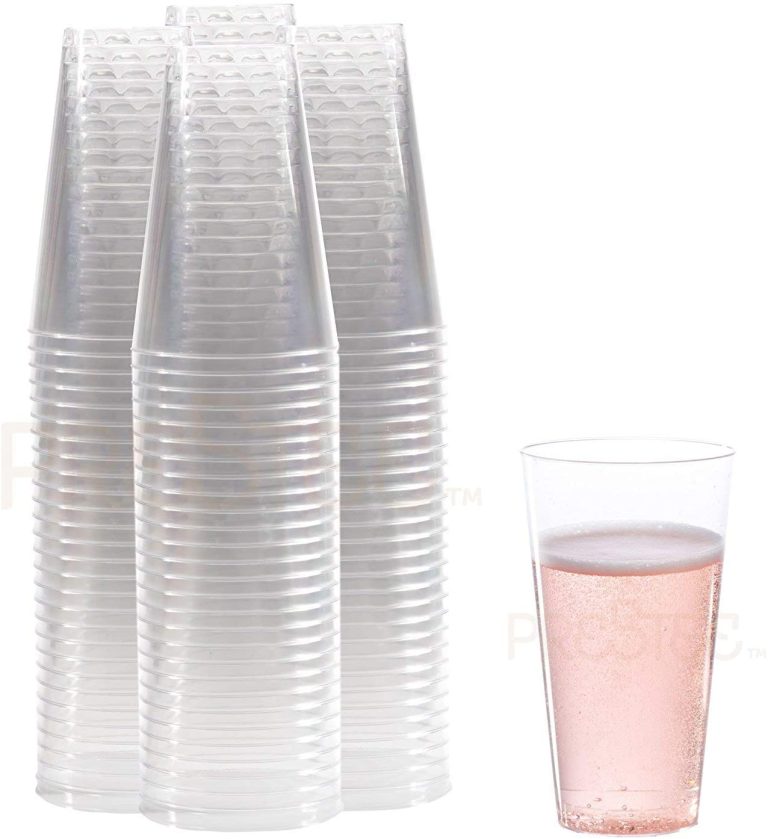 100 Pack Crystal Clear Plastic Cups