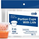 100 Sets Plastic Portion Souffle Cups