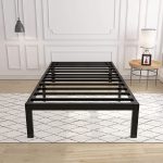 Metal Platform Bed Frame with 14 Inch Heavy Duty Steel Slat Mattress Foundation
