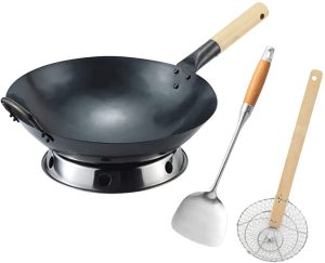 Pre-Seasoned Carbon Steel Wok Pan