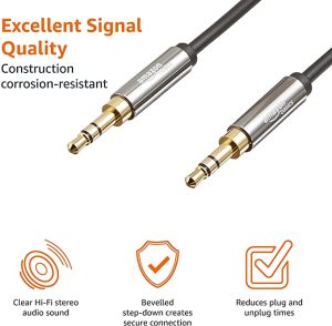 AmazonBasics 3.5mm Male to Male Stereo Audio Cable