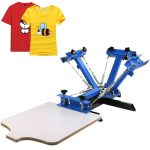 Screen Printing Machine 4 Color 1 Station Silk Screen Printing Press Printer