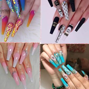 500pcs Coffin Ballerina Acrylic Nails