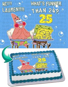 SpongeBob SquarePants Edible Cake Topper Personalized Icing Sugar Sheet