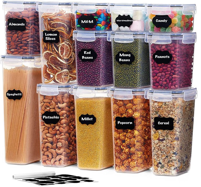 Sets of Plastic Storage Containers with Airtight Lids