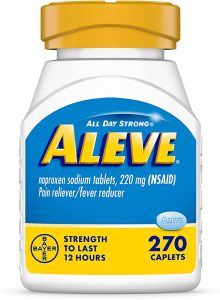 Aleve Caplets Naproxen Sodium Fever Reducer/Pain Reliever