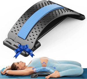 Back Stretcher & Cracking Massager with Adjustable Arch for Pain Relief and Better Posture