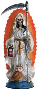 Standing Religious Purification Santisima Muerte Sculpture