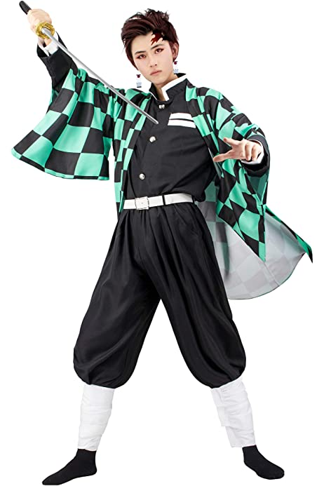 CZOFEK Kimetsu no Yaiba Tanjiro Kamado Cosplay Costume