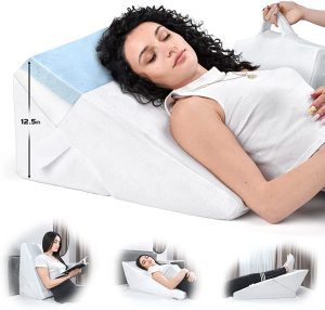 Bed Wedge Pillow with Adjustable Memory Foam