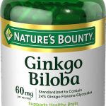Nature's Bounty Ginkgo Biloba 60 mg Herbal Supplement Supports Mental Alertness