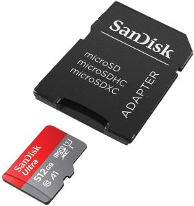 SanDisk 512GB microSDXC Memory Card + SD Adapter