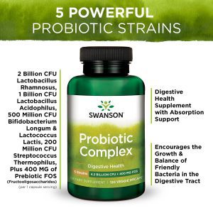 Swanson Lactobacillus Acidophilus & Bifidum Probiotic Metabolism Support with Prebiotic Inulin