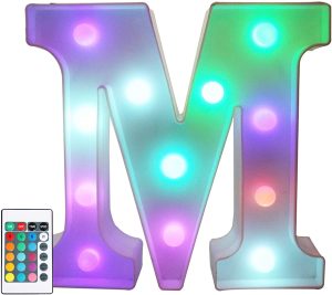 Pooqla Marquee Alphabet Letter Lights with Remote