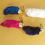 Natural Lucky Rabbit Foot Keychain