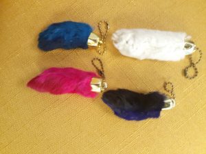 Natural Lucky Rabbit Foot Keychain