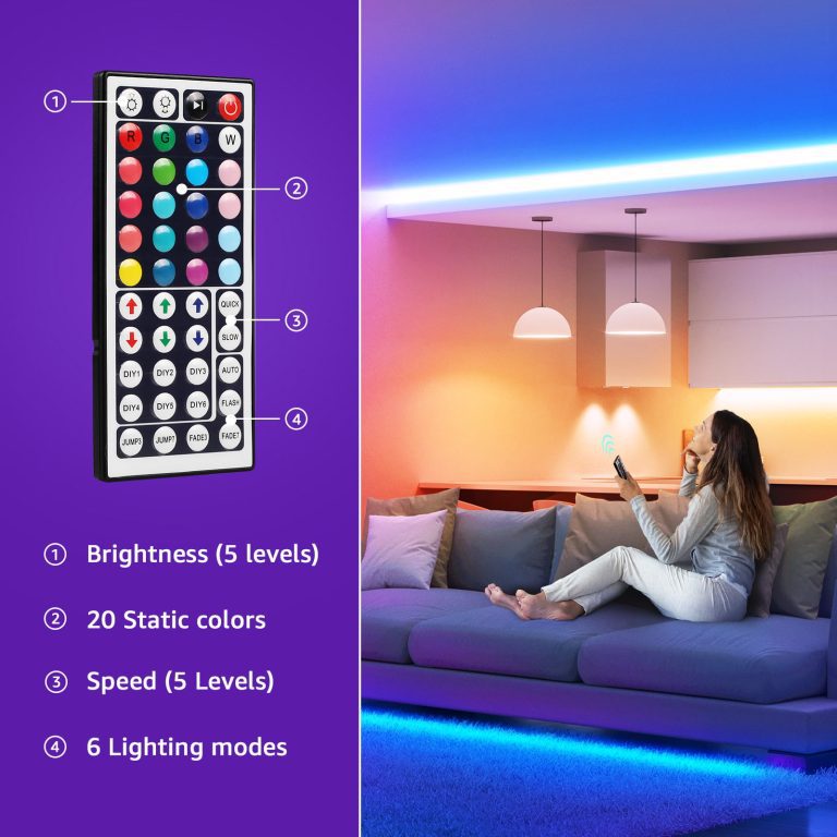 Lepro 65.6Ft RGB LED Strip Lights