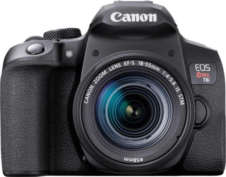 Canon Rebel T8i DSLR Camera with EF-S 18-55mm Lens Black