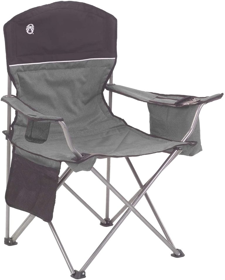 Coleman Portable Camping Quad Chair with 4-Can Cooler