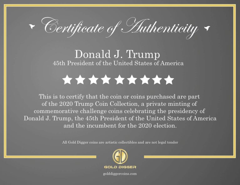 Collectable President Certificate of Authenticity with GOPBOX