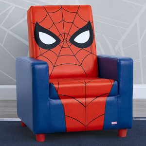 Delta Children Upholstered Chair with Ottoman - Marvel Spider-Man