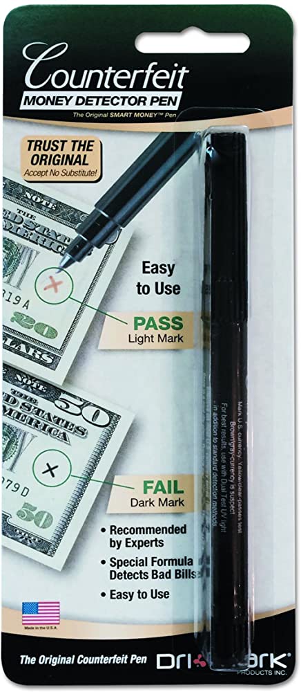 Dri-Mark 351B1 Counterfeit Detector Pen for Currency