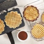 Pizzelle Non-Stick Electric Maker with Chrome Plated Steel