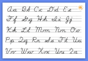 Cursive Alphabet Handwriting for Beginning