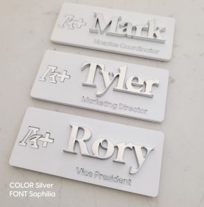 Custom Name Badges Tags with Magnetic Backing