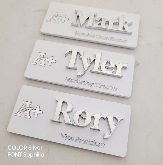 Custom Name Badges Tags with Magnetic Backing