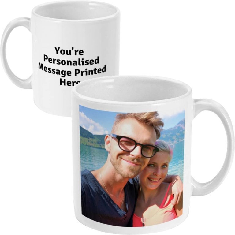 Personalized Coffee Mug with Pictures and Custom Text