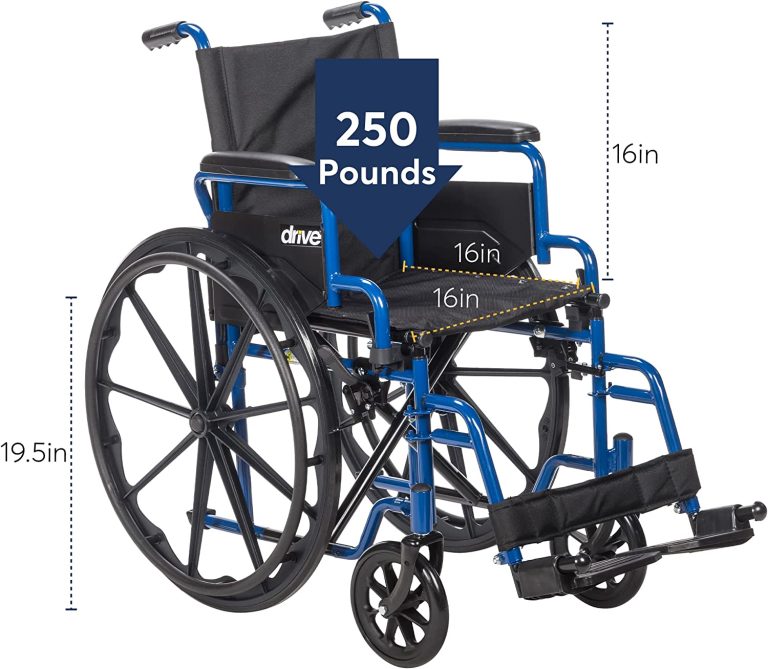 Drive Medical Streak Wheelchair with Swing Away Footrests