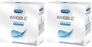 Durex Invisible Lubricated Natural Thinnest