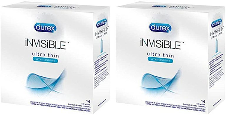 Durex Invisible Lubricated Natural Thinnest