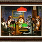 Eliteart Dogs Playing Poker by Cassius Marcellus Coolidge Reproduction Art