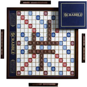 Scrabble Deluxe Rotating Wooden Game