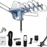 HDTV Antenna Amplified Digital Outdoor Television Antenna 150 Miles with 360 Degree Rotation