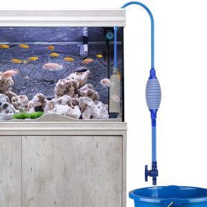 Aquarium Cleaner Gravel Vacuum Siphon Pump Water Changer with Air-Pressing Controller