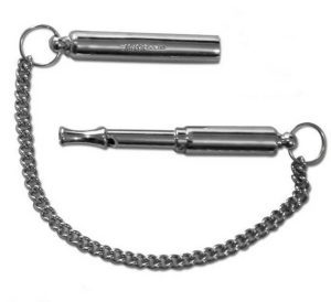 Silent Dog Whistle Adjustable Pitch Silver