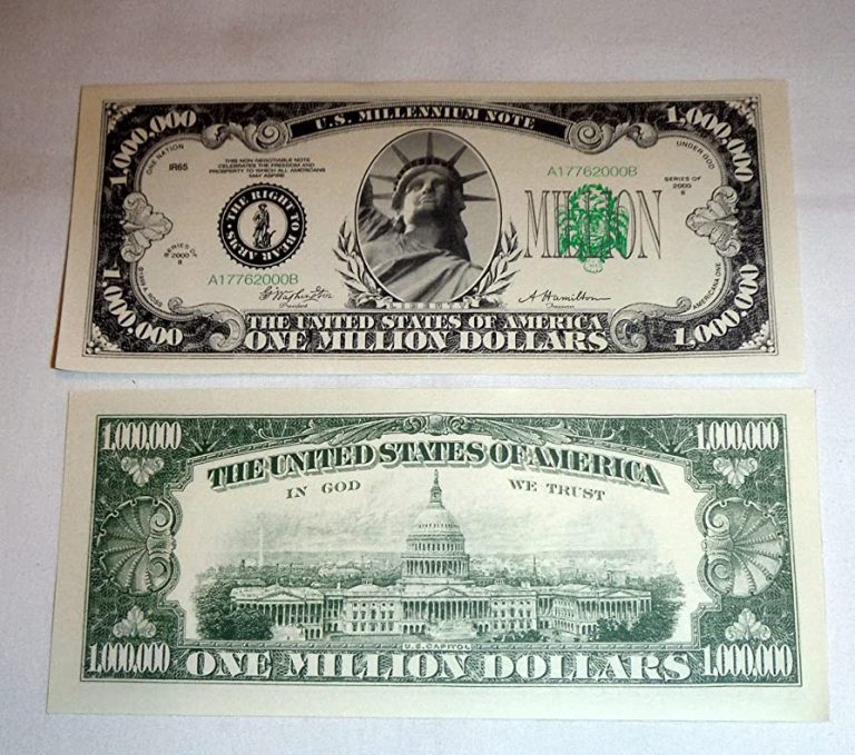 Traditional One Million Dollar Bill