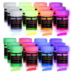 Glow-in-the-Dark Neon UV Blacklight Acrylic Paint