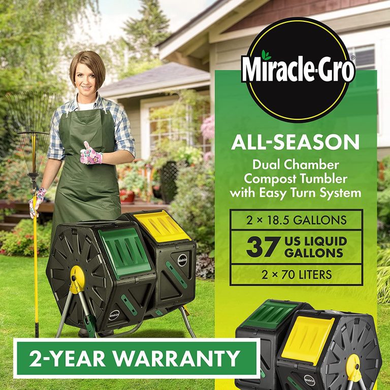 Miracle-Gro Dual Chamber Compost Tumbler