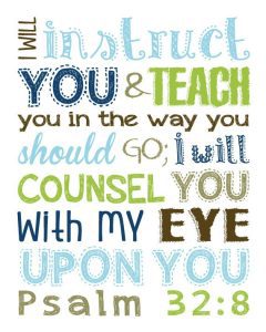 Psalm 32:8 - Instruct Me Notebook Collection