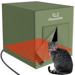 Heated Outdoor Cat House with Timer Included