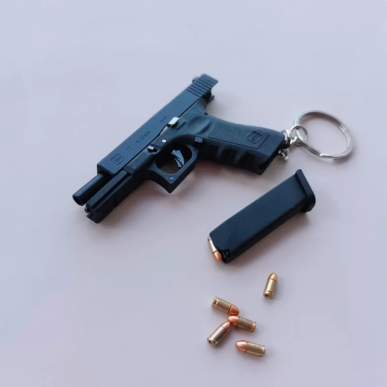 Shell Ejection Bullet Pistol Keychain