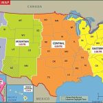 US Time Zone Map Laminated