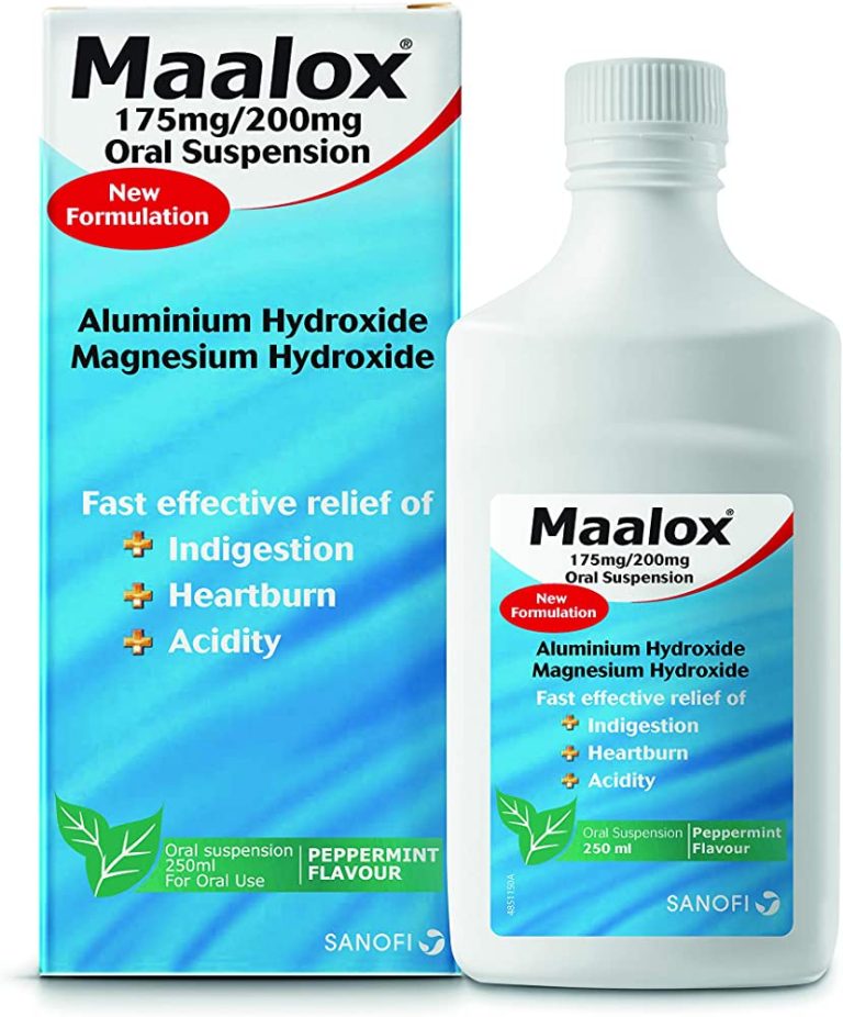 Maalox Oral Suspension Peppermint Flavour