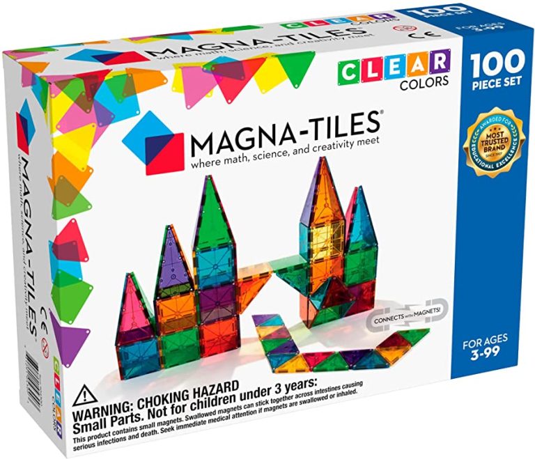 Magna-Tiles 100 Piece Clear Colors