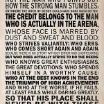 Man in the Arena Theodore Roosevelt Quote